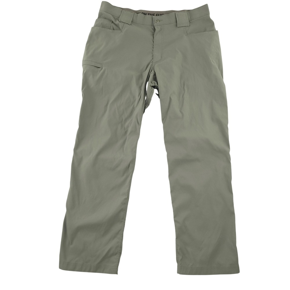 Duluth Trading Co Flex Dry On The Fly Pants Mens 38x32 Green Cargo Stretch